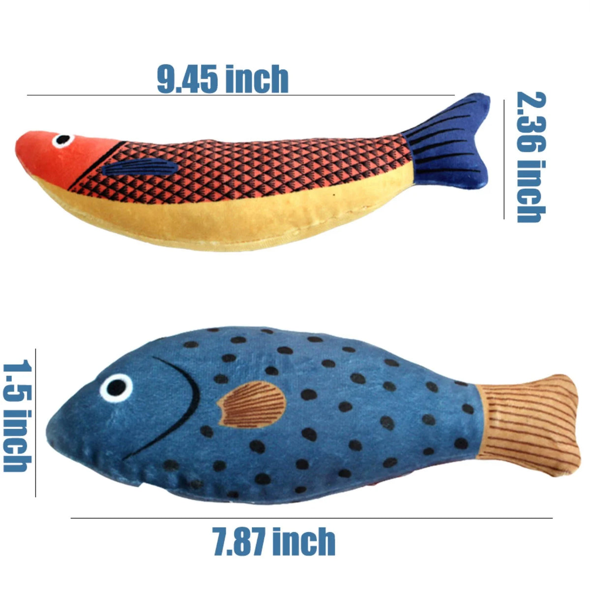 Cats Catnip Toys, Realistic Fish Interactive Toys for Kitty Pets