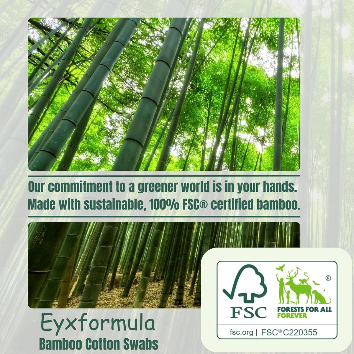 Extra Long Cotton Swabs for Dog Ear Cleaning, FSC Bamboo Sticks