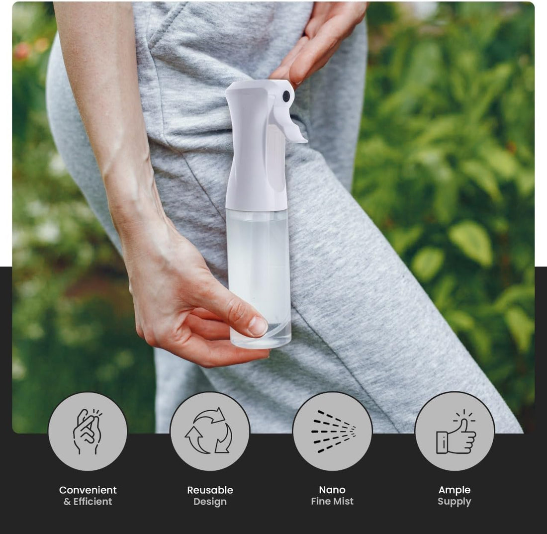 Continuous Mist Clear Spray Bottle 200Ml Fine Mist for Hair