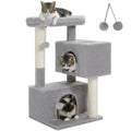 Árbol Rascador para Gatos Grandes – Torre con 2 Condos, Percha y Postes