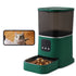 Automatic Pet Feeder with Camera, 2.4G Wifi APP Control, Timed Feeding, 6L Capacity for Cats and Dogs, Green
