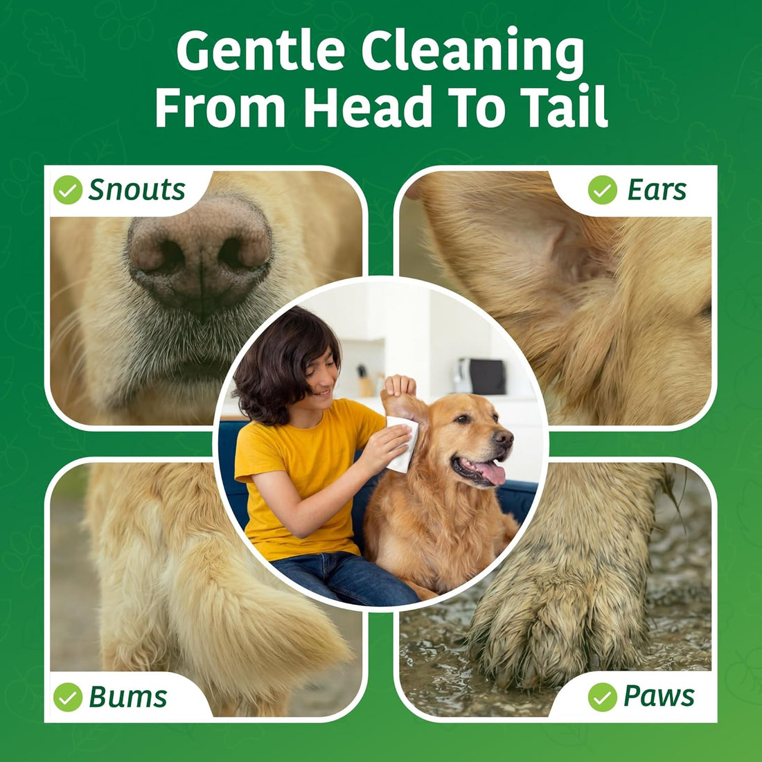 Naturals Pet Wipes for Dogs and Cats 100% Natural Plant Based with Organic Antioxidants, Dog Wipe Cleaning Deodorizing | Cat Wipes | Puppy Wipes | Dog Wipes for Paws and Butt (200Ct - 4 Pack)