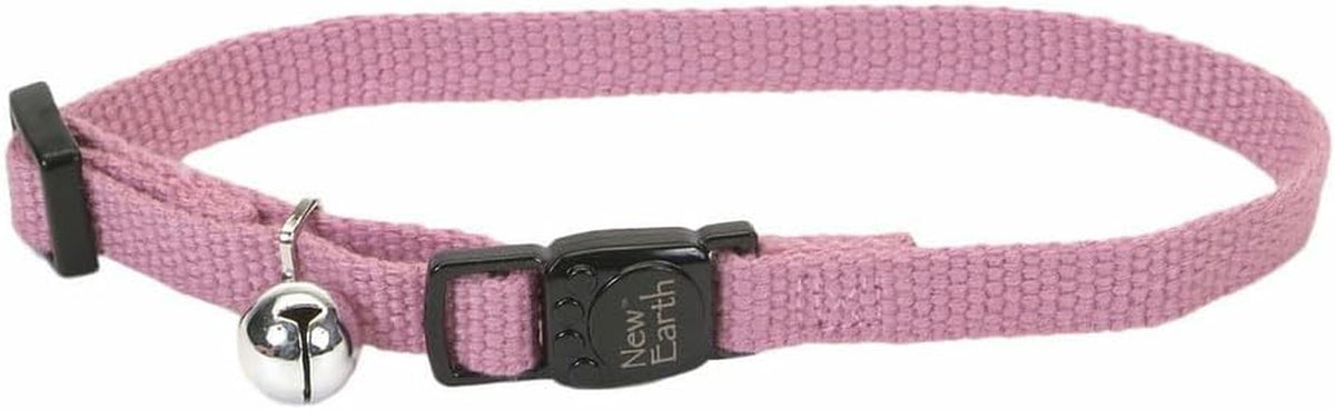 Pet New Earth Soy Adjustable Breakaway Cat Collar - Eco-Friendly, Odor-Resistant and Adjustable Cat Collar, Rose, 3/8" X 08"-12"