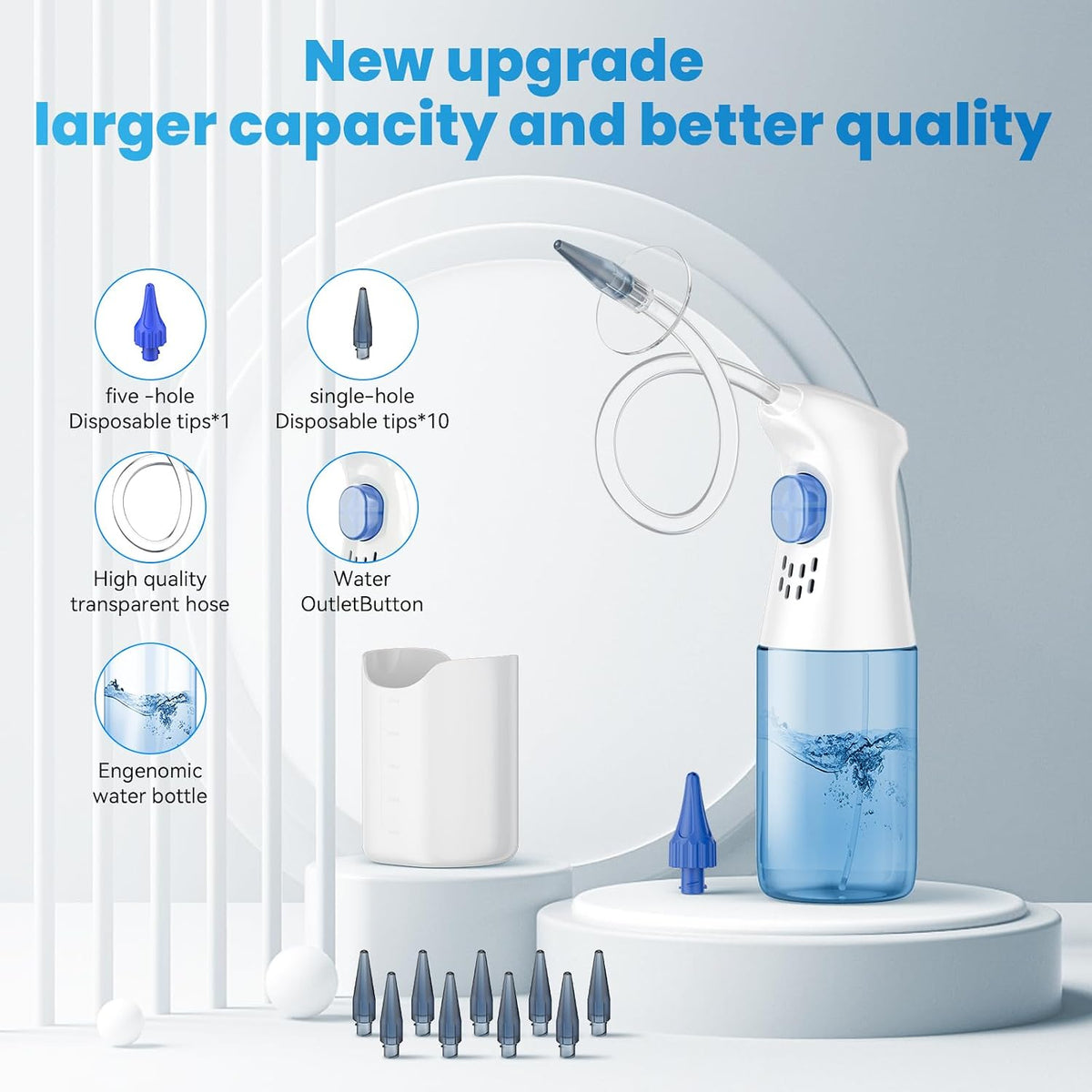 2-In-1 Ear Wax Removal Kit, 1080P Ear Camera &amp; Ear Irrigation System