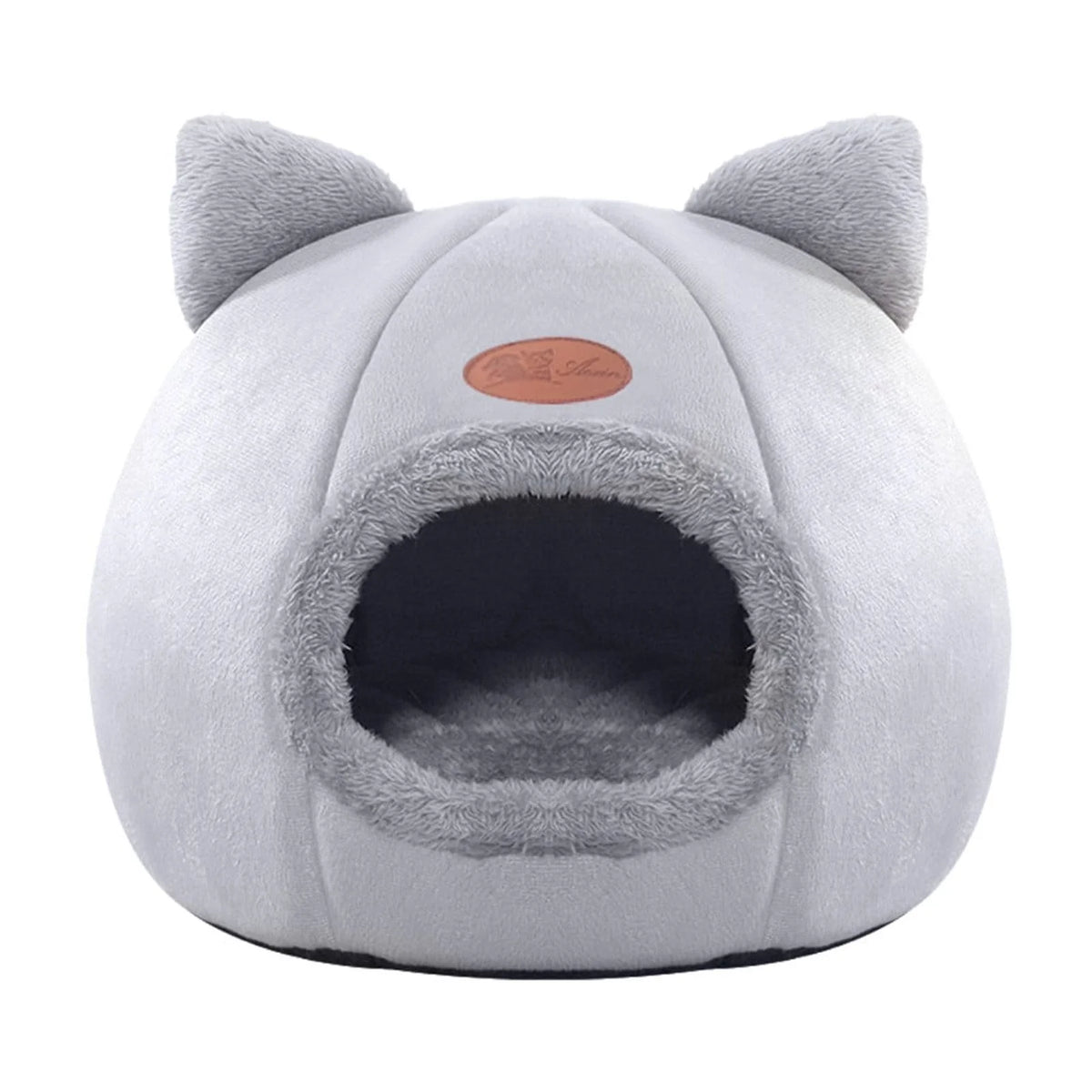 Warm Pet Cave Indoor Cat House Soft Cat Tent Bed Cute Cat Cubby Cozy Dog House Bed Pet Supplies Black of Friday