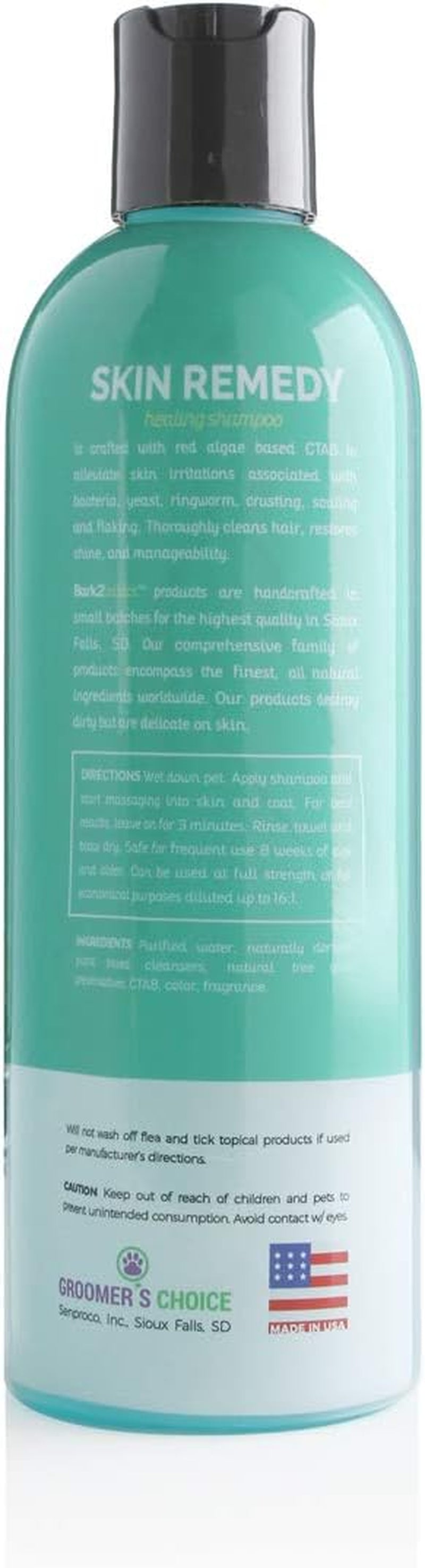 Skin Remedy Dog Shampoo, 16 Oz - Red Algae Based CTAB, Alleviates Skin Irritations Naturally, Promotes Healing