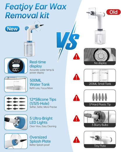 Electric Ear Wax Removal Kit Effective Flushing Irrigation