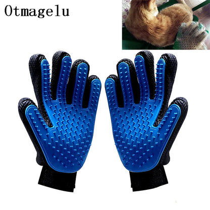 Silicone Pet Dog Cat Grooming Gloves Pet Cat Massage Glove Hair Brush Shower Comb Dog Bath Deshedding Cleaning Tool Dropshipping