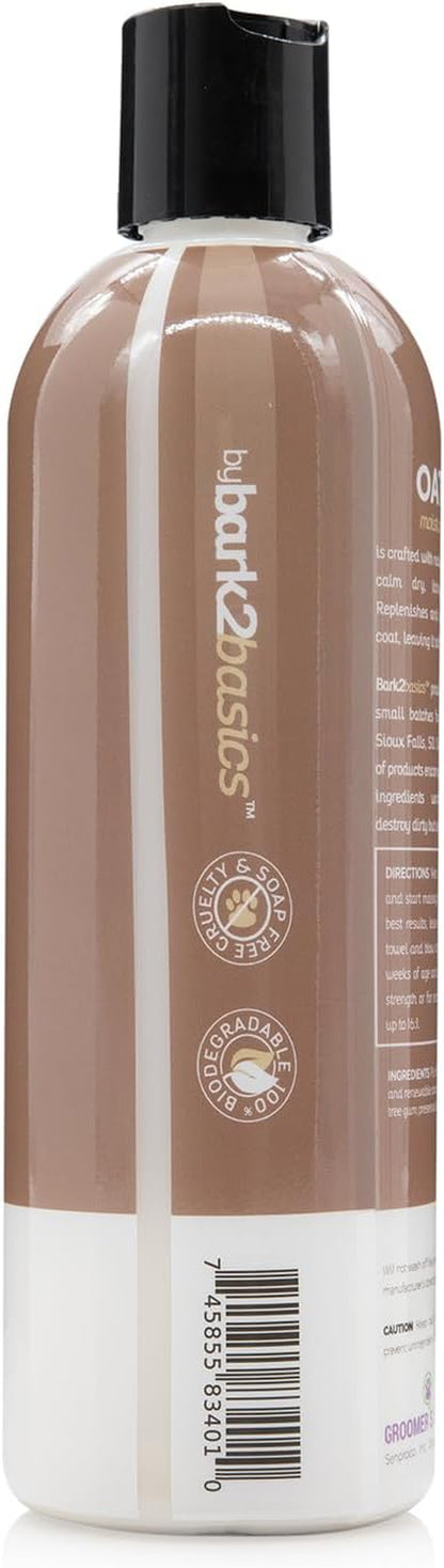 Oatmeal Dog Shampoo, 16 Oz - Natural Colloidal Oatmeal, Natural Ingredients, Calms Dry Itchy Irritated Skin, Moisturizes and Soothes the Skin and Coat, Professional Grade