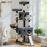 64 in Cat Tree for Cats of All Sizes, 5 Level Cat Tower with Hammock, Condo, Ramp Ladder and 5 Sisal Scratching Posts, Dark Gray