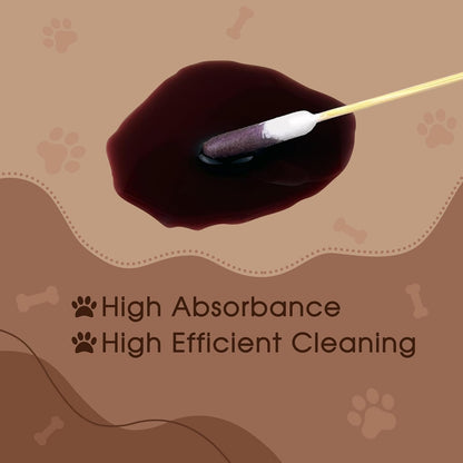 Extra Long Cotton Swabs for Dog Ear Cleaning, FSC Bamboo Sticks