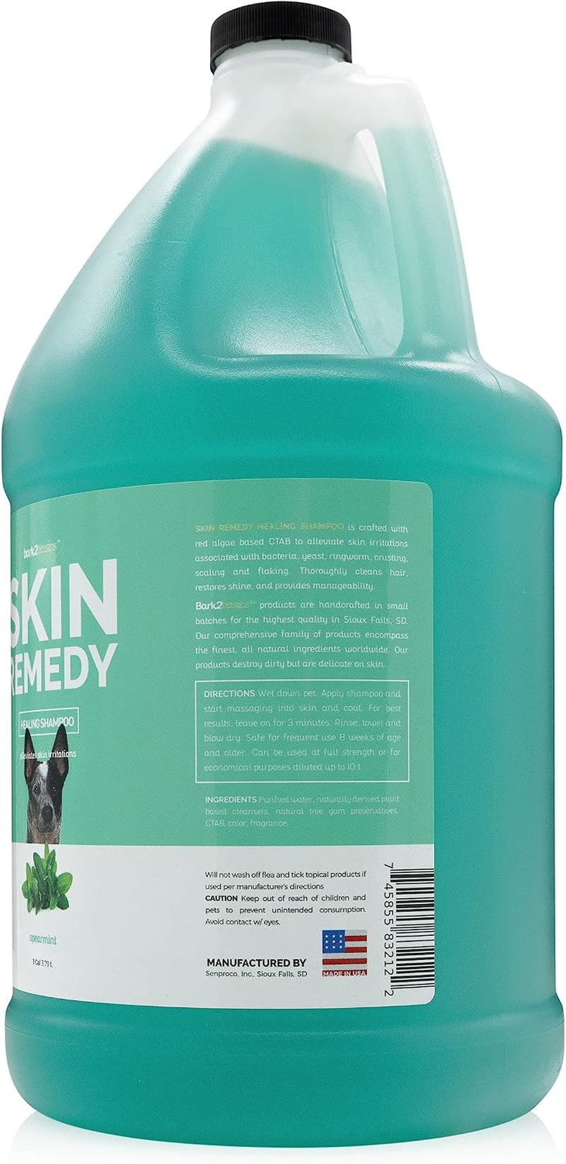Skin Remedy Dog Shampoo, 1 Gallon - Red Algae Based CTAB, Alleviates Coat Irritations Naturally, Promotes Healing for Crusting, Scaling and Flaking, Relieves Dry Itchy Sensitive Skin