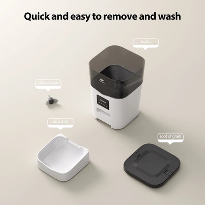 Smart Wifi Automatic Cat Feeder 3L Dog Pet Food Dispenser Scheduled Feeding with App Remote Control