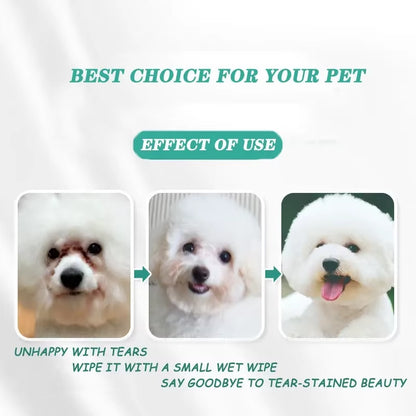 Pet Eye Wipes Cat and Dog Tearmark Wet Wipes Cat and Dog Universal No Irritation Cleaning Products 130 Pieces Wipes Pet Supplies