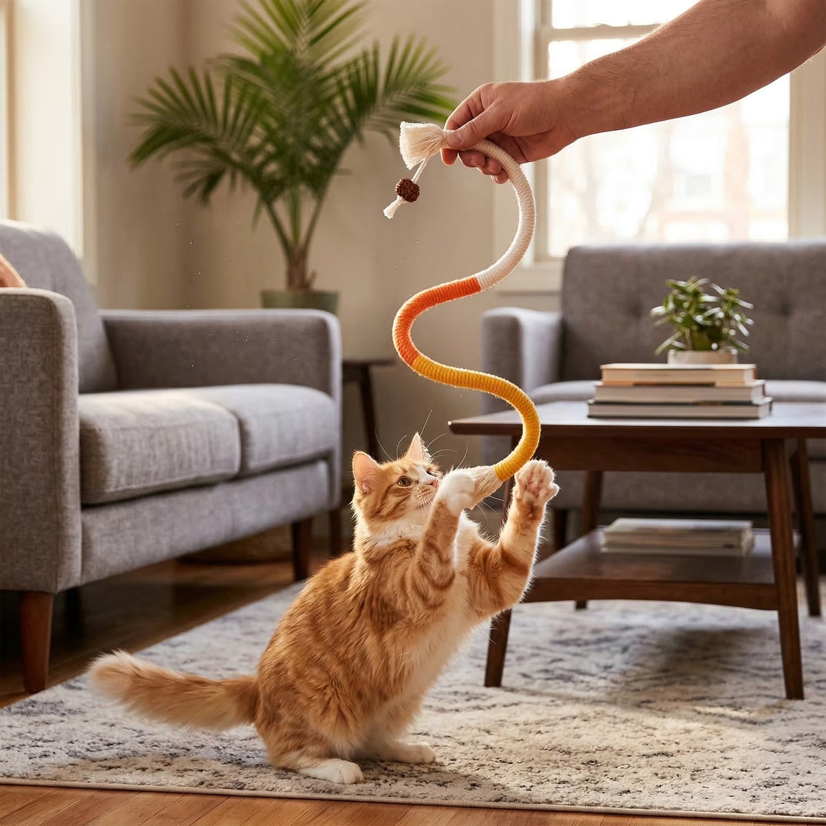 Cat Chew Toys, 12PCS Chew Rope &amp; Silvervine Sticks for Bored Indoor Adult Cats, Interactive Catnip Toys for Cats for Teeth Cleaning