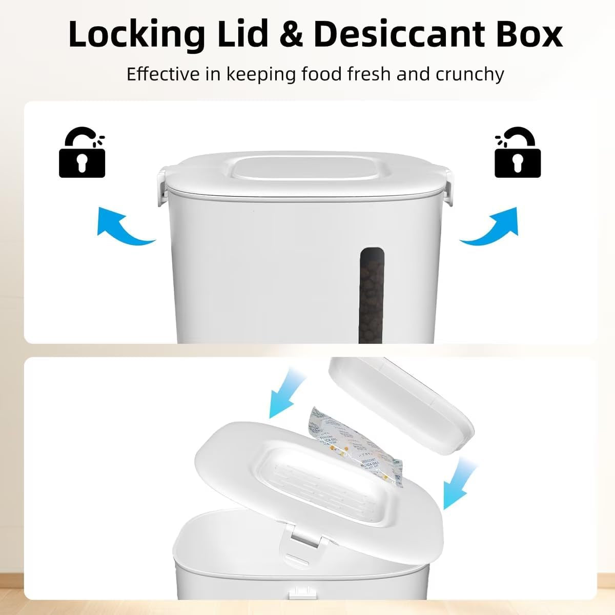 2-In-1 Automatic Cat Feeder &amp; Water Fountain Set, White, 3-L &amp; 2-L