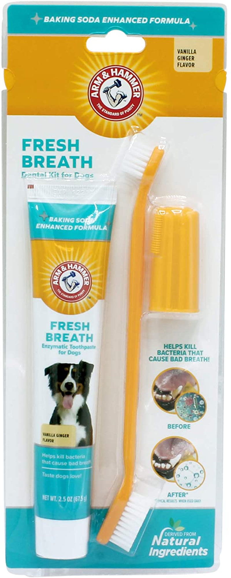 Fresh Breath Dog Dental Kit, Vanilla Ginger, 2.5 Oz, 3 Piece