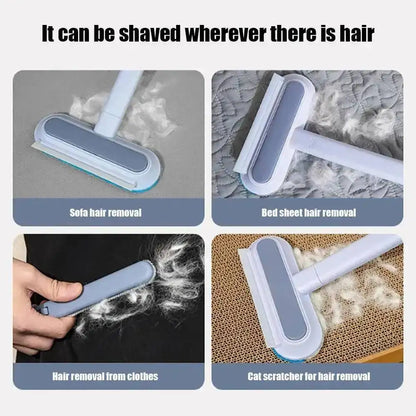 Pet Hair Removal Set Tool Reusable Static Removal Gloves Double-Sided Cat Grooming Gloves Remove Dog Fur Hair for Carpets Sofa