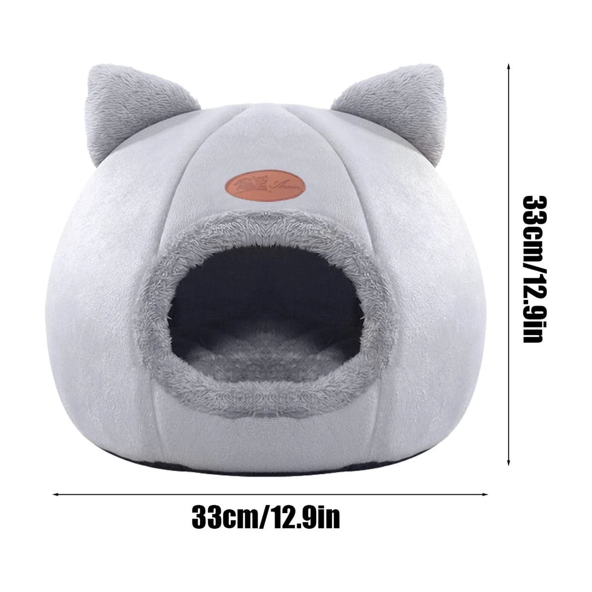 Warm Pet Cave Indoor Cat House Soft Cat Tent Bed Cute Cat Cubby Cozy Dog House Bed Pet Supplies Black of Friday