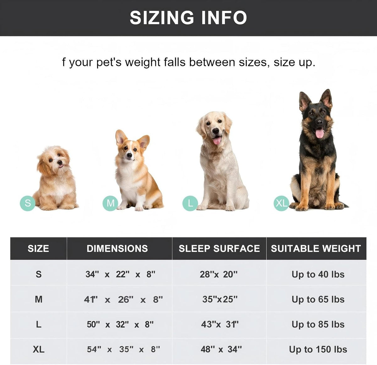 Cooling Elevated Dog Bed with Non-Slip Floor Protectors &amp; Breathable Mesh, Raised Indoor &amp; Outdoor Dog Cot Hammock, 41" L X 26" W X 8" Th, Medium, Green