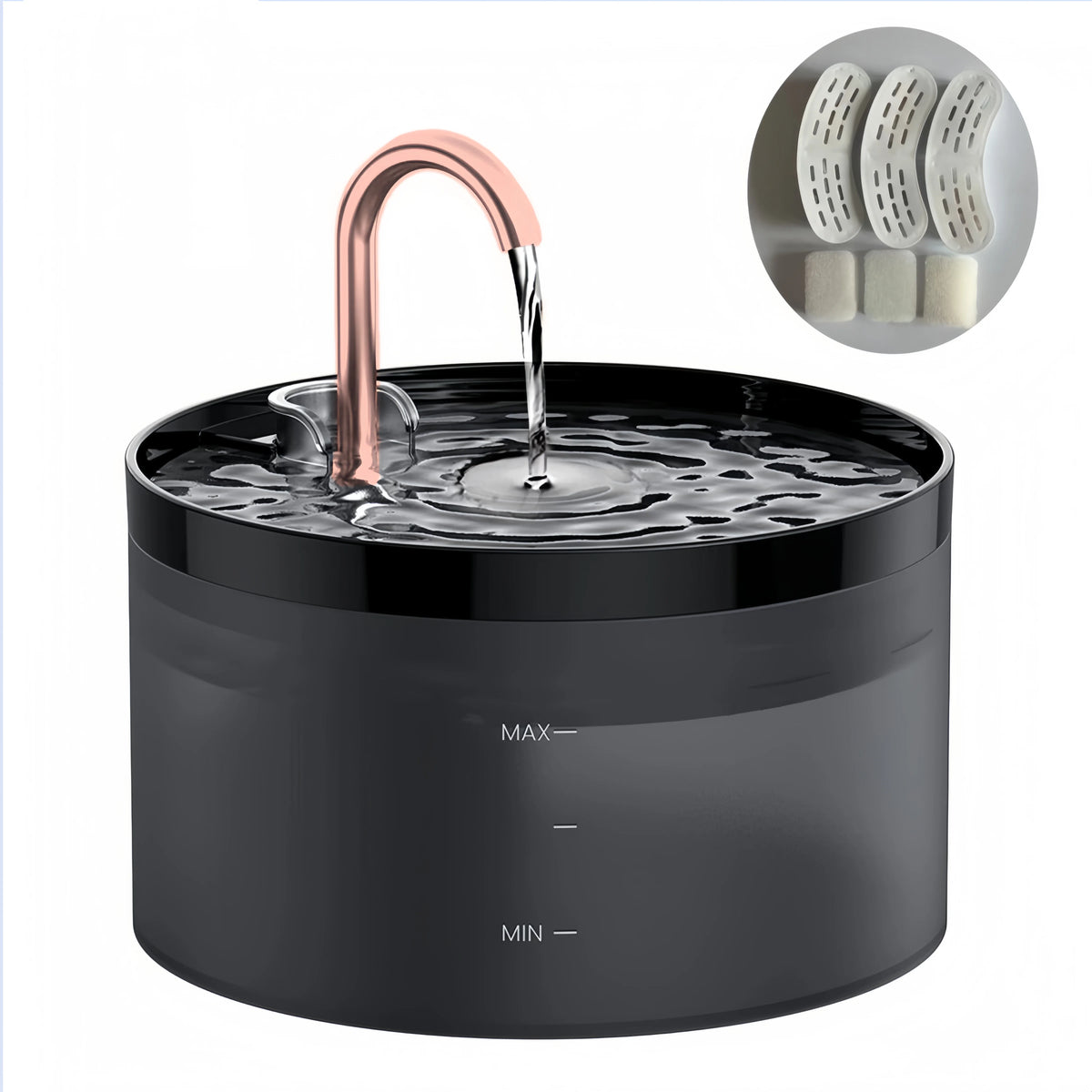 2.1L Automatic Pet Water Fountain Indoor Ultra-Quiet Pump Faucet Cat Fountains Suitable with USB Sensor Electric for Cats Dogs