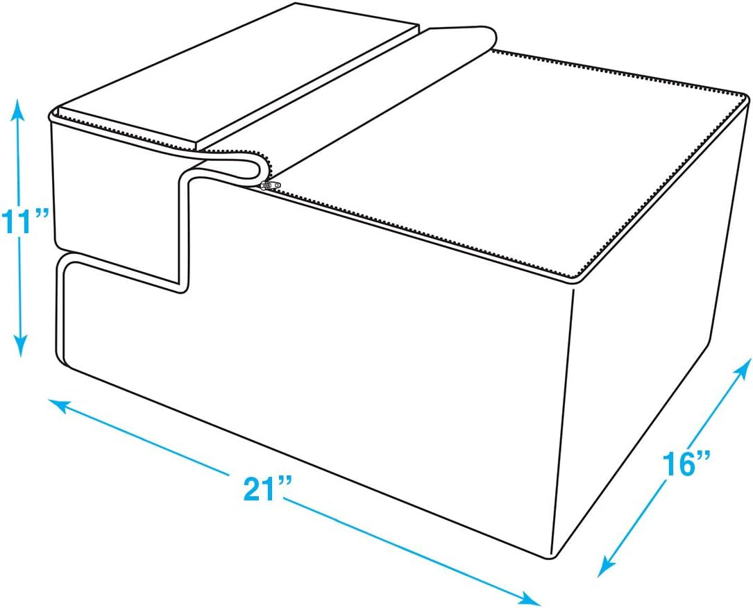 Dog Stairs &amp; Steps - Foam Steps for Small Dogs &amp; Cats, Non-Slip Indoor Balanced Pet Step Support, Dog Ramp, No Assembly, Foldable Stair, 3-Step