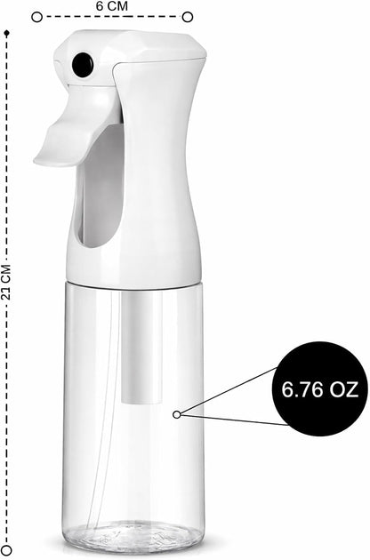 Continuous Mist Clear Spray Bottle 200Ml Fine Mist for Hair