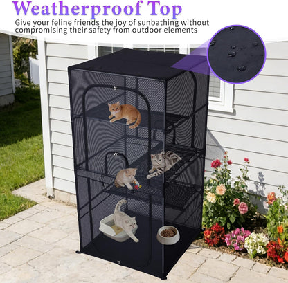 Catio Outdoor Cat Enclosure Window 61.4" H Large Cat Cage