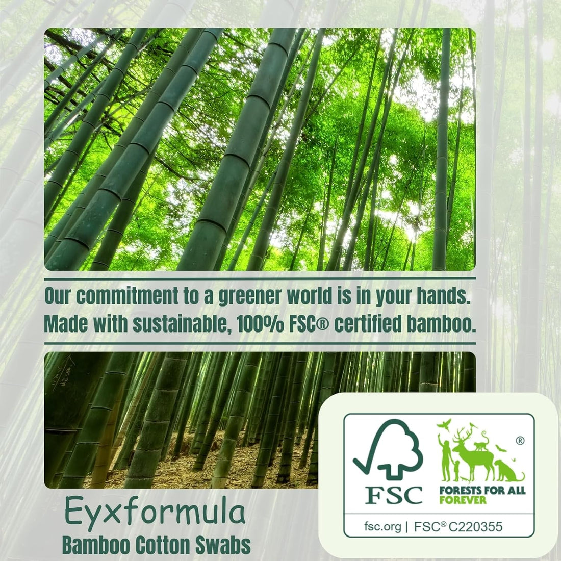 Extra Long Cotton Swabs for Dog Ear Cleaning, FSC Bamboo Sticks