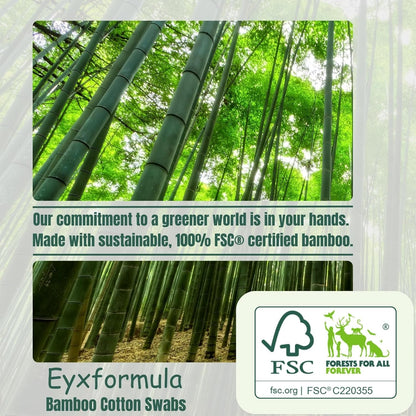 Extra Long Cotton Swabs for Dog Ear Cleaning, FSC Bamboo Sticks