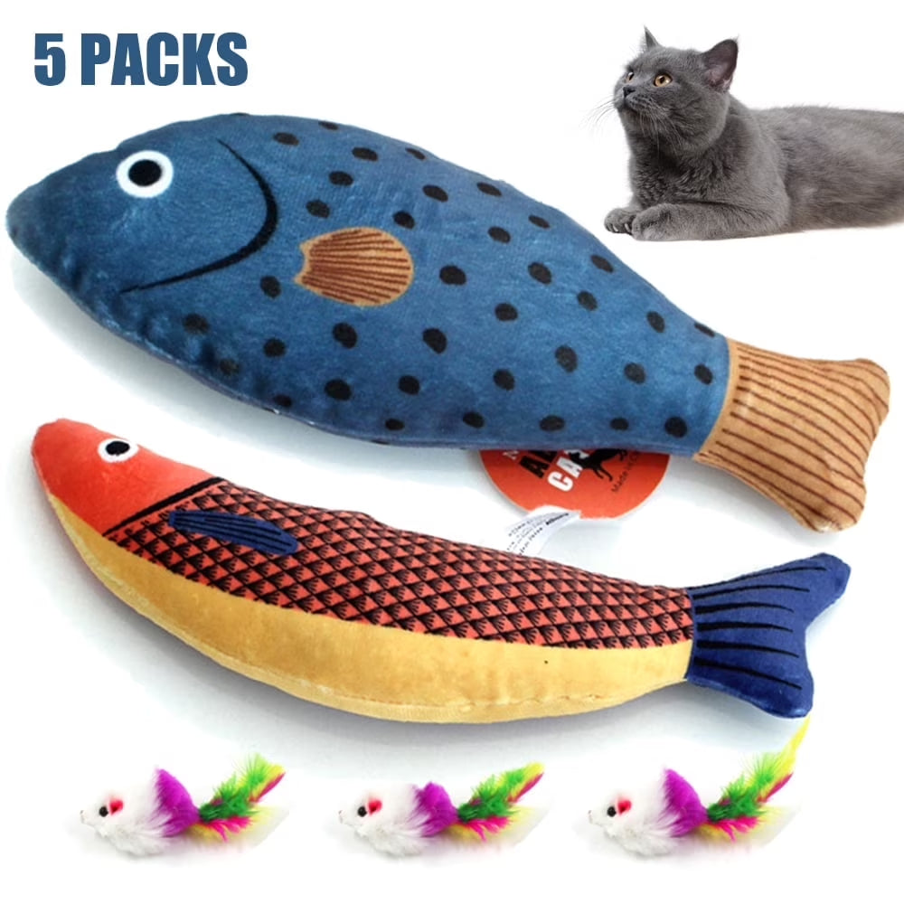Cats Catnip Toys, Realistic Fish Interactive Toys for Kitty Pets