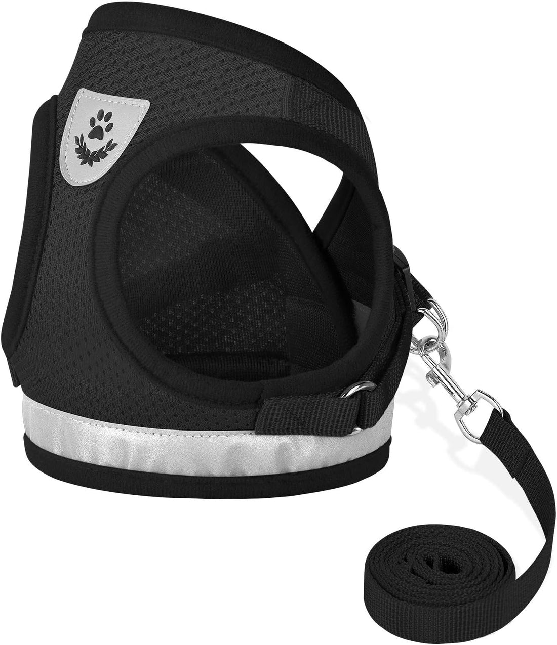 Cat Harness and Leash Set, Adjustable Step-In Reflective Soft Mesh Vest
